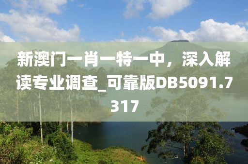 新澳門一肖一特一中，深入解讀專業(yè)調(diào)查_(kāi)可靠版DB5091.7317
