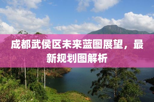 成都武侯區(qū)未來藍(lán)圖展望，最新規(guī)劃圖解析