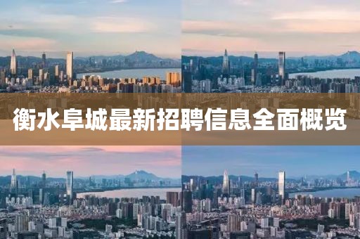 衡水阜城最新招聘信息全面概覽