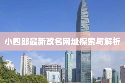 小四郎最新改名網(wǎng)址探索與解析