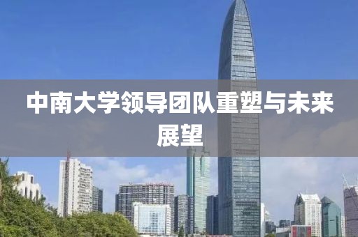 中南大學領導團隊重塑與未來展望