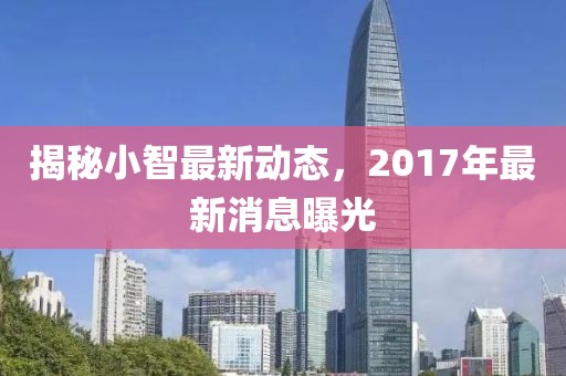 揭秘小智最新動(dòng)態(tài)，2017年最新消息曝光