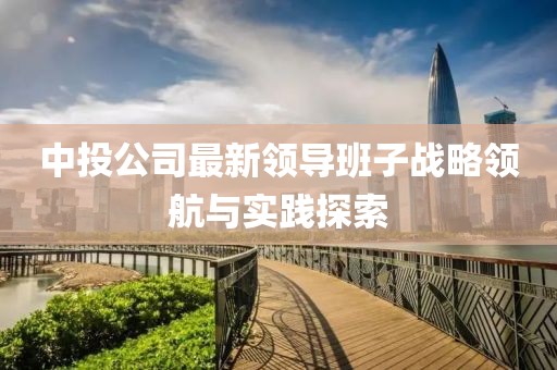 中投公司最新領導班子戰(zhàn)略領航與實踐探索