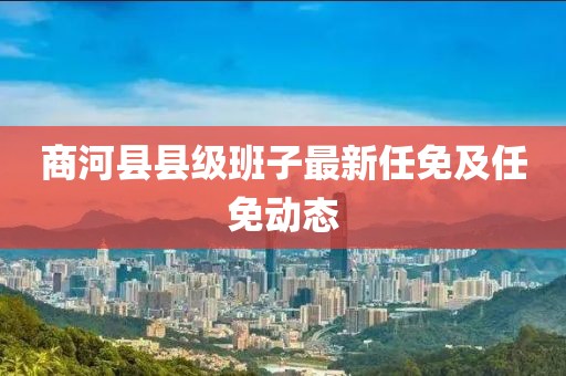 商河縣縣級班子最新任免及任免動態(tài)