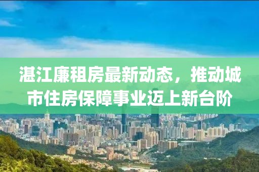 湛江廉租房最新動態(tài)，推動城市住房保障事業(yè)邁上新臺階