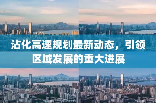 沾化高速規(guī)劃最新動態(tài)，引領(lǐng)區(qū)域發(fā)展的重大進展