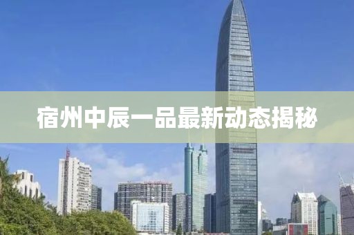 宿州中辰一品最新動(dòng)態(tài)揭秘