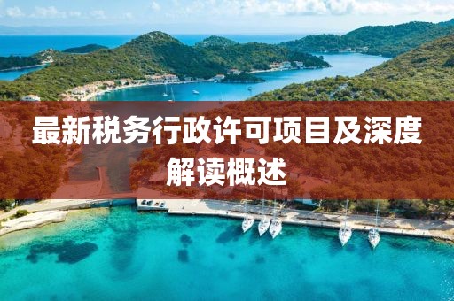 最新稅務(wù)行政許可項(xiàng)目及深度解讀概述