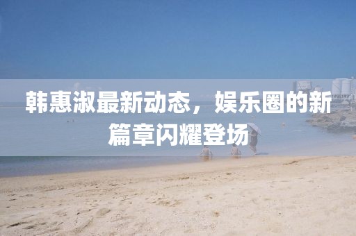 韓惠淑最新動態(tài)，娛樂圈的新篇章閃耀登場