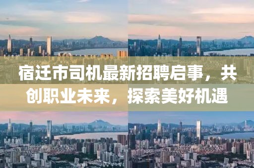 宿遷市司機(jī)最新招聘啟事，共創(chuàng)職業(yè)未來，探索美好機(jī)遇