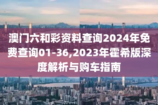 澳門六和彩資料查詢2024年免費(fèi)查詢01-36,2023年霍希版深度解析與購車指南